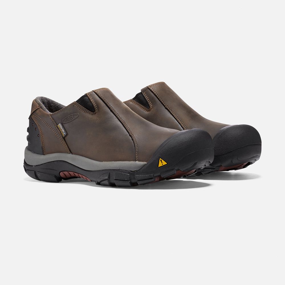 Keen Slip-On Herr Bruna - Brixen Waterproof Låga - 340895SWH